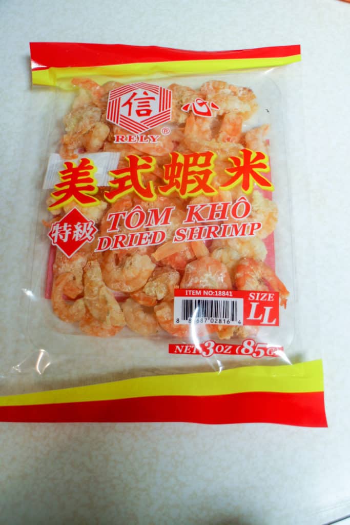 dried shrimp for Bún Riêu