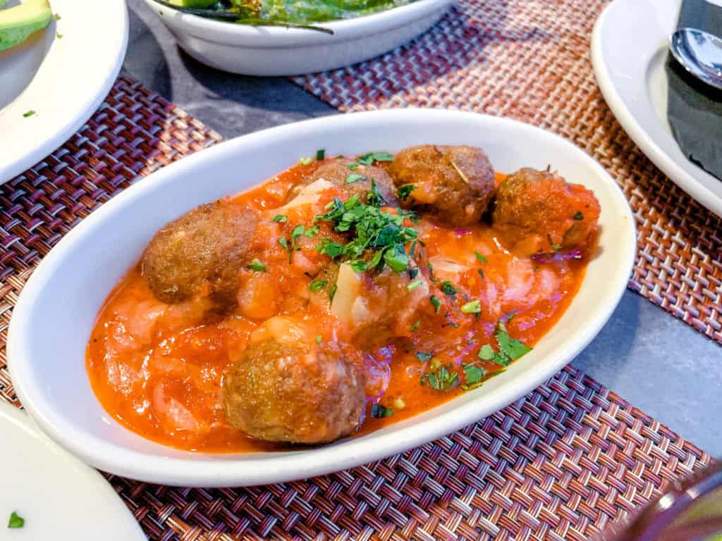 El Farol Albondigas lamb meatballs