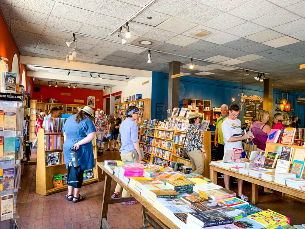 Inside of Collected Works Bookstore and Cafe in Santa Fe