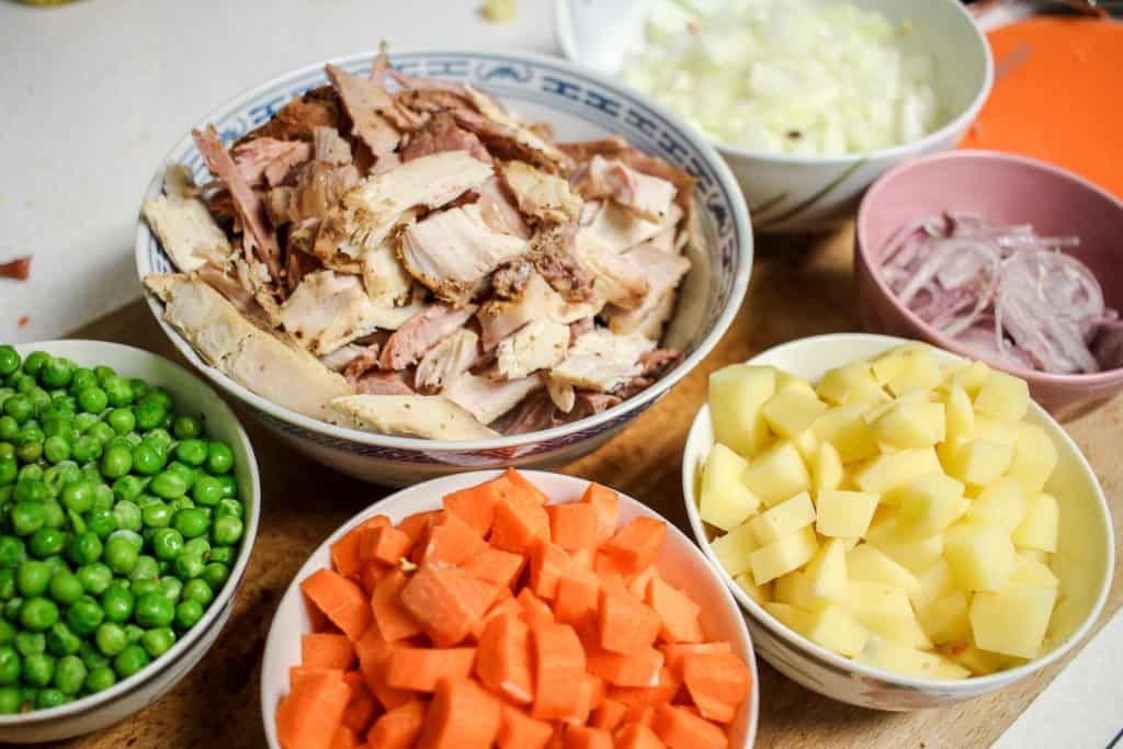 Ingredients for Turkey Tarragon Pot Pie